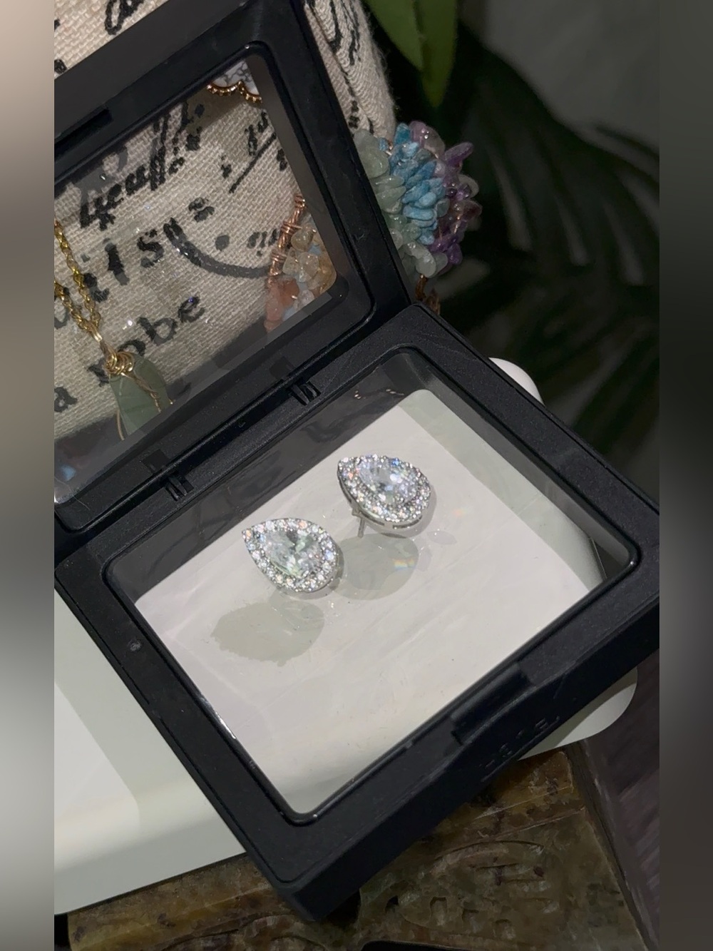 Elegant Teardrop Moissanite Stud Earrings - S925